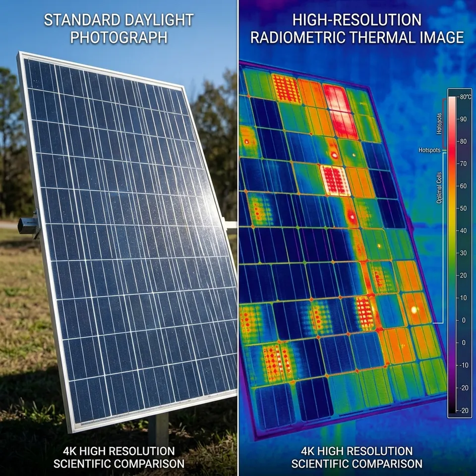 Solar Panels Close-Up Sunset